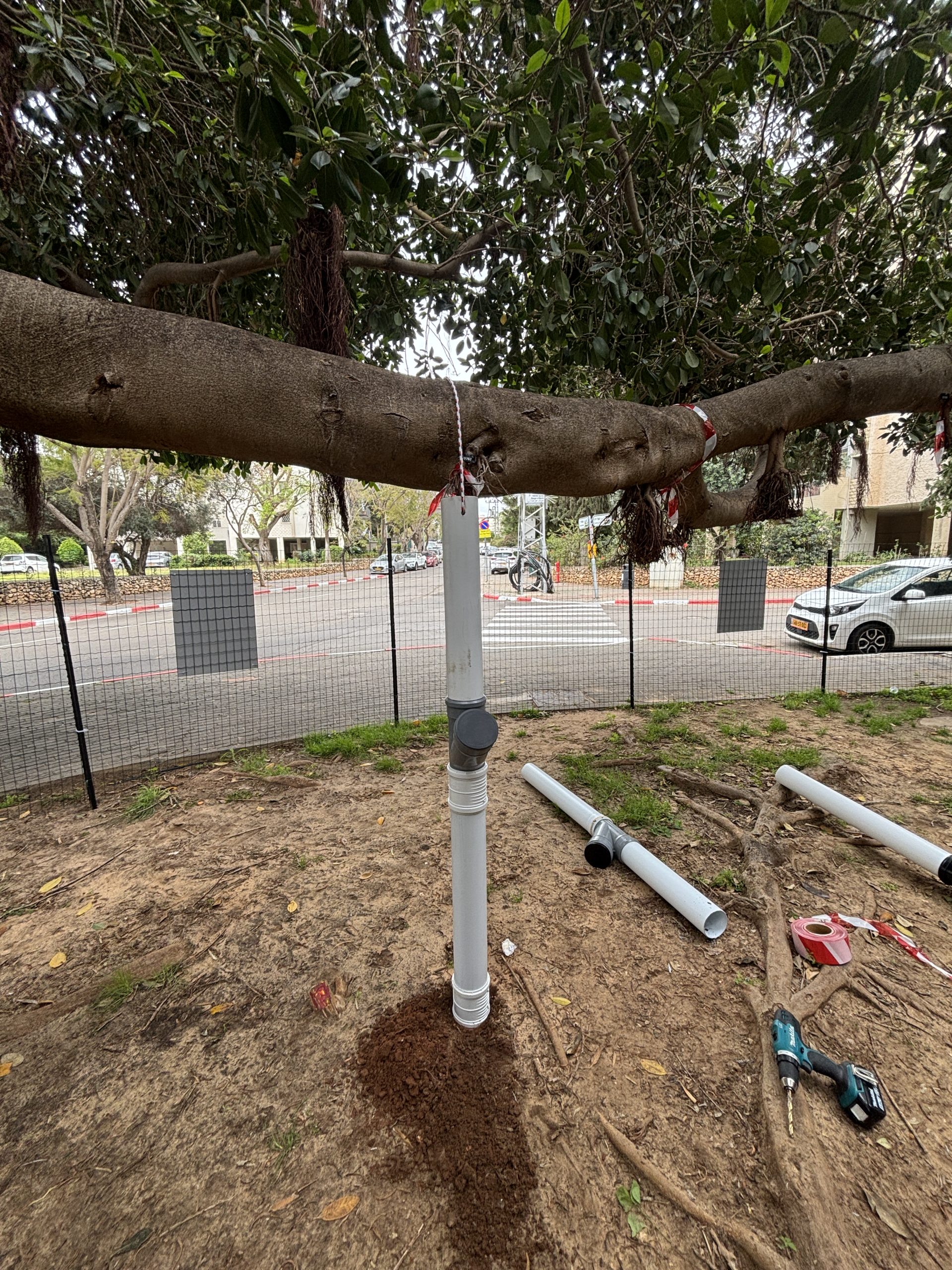 צינור 41 מחובר ועומד